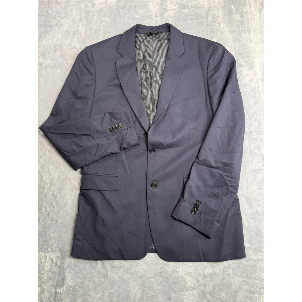 Banana Republic Mens 40R Black Wool Blazer Jacket Notch Lapel Standard Fit